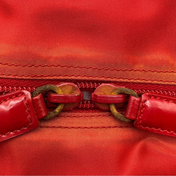 Prada - Authentic - Red Nylon Tote Bag - Picture 6 of 16